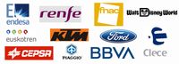 Logos de clientes: endesa, cepsa, piaggio, BBVA... Logos de clientes: endesa, cepsa, piaggio, BBVA...