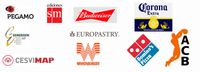 Logos de clientes: Corona, Pegamos, cesvimap,