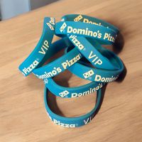 Pulseras de silicona para Dominos Pizza